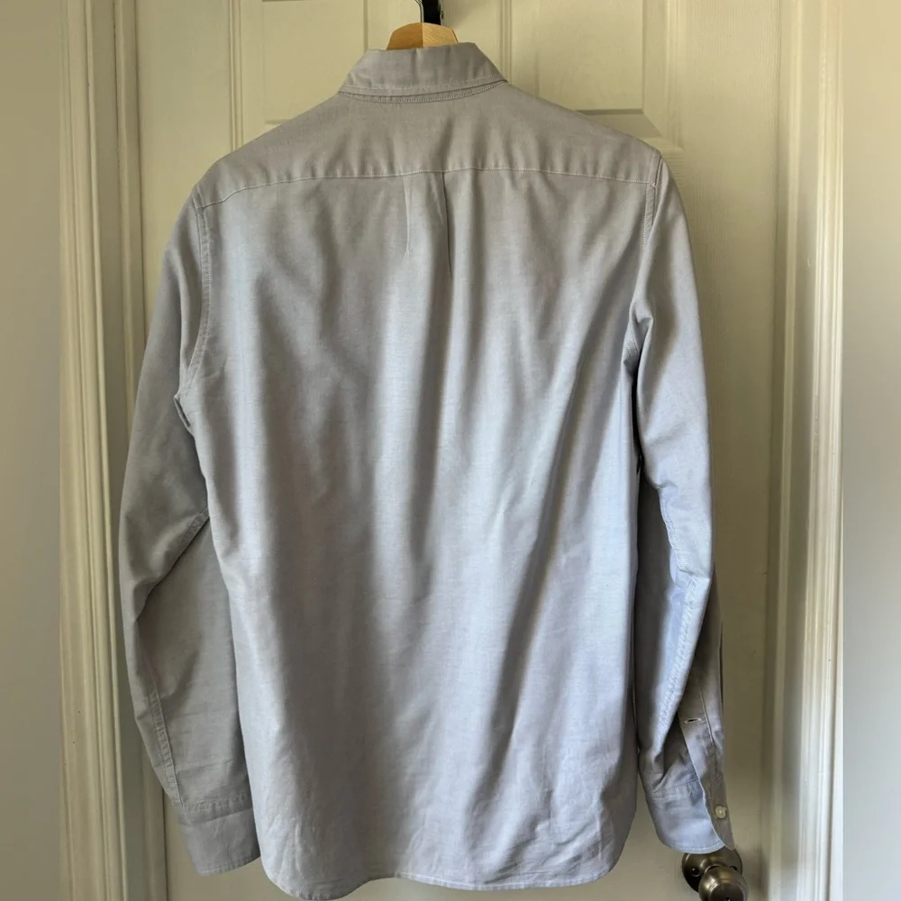 J. Crew Light Gray Button-Down Oxford Shirt